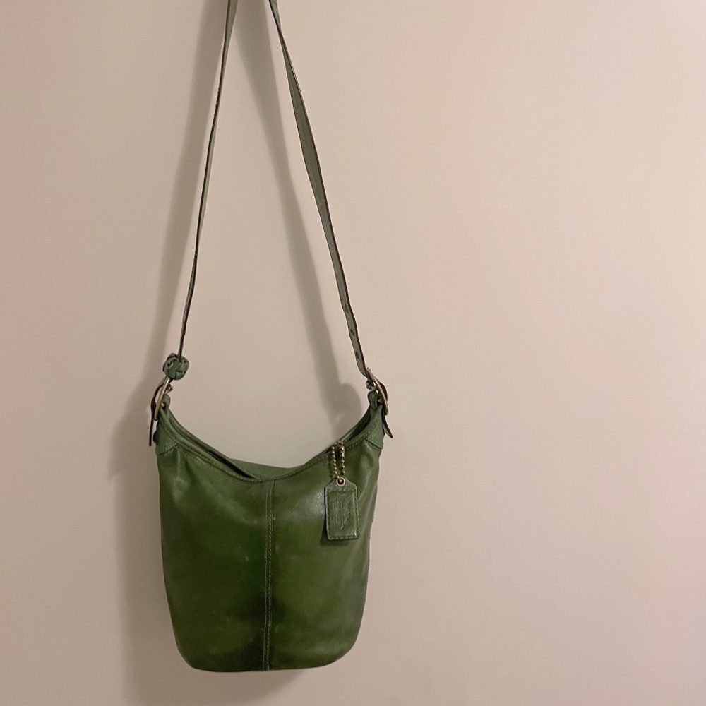 Vintage Coach Genuine Leather Duffel/Crossbody bag